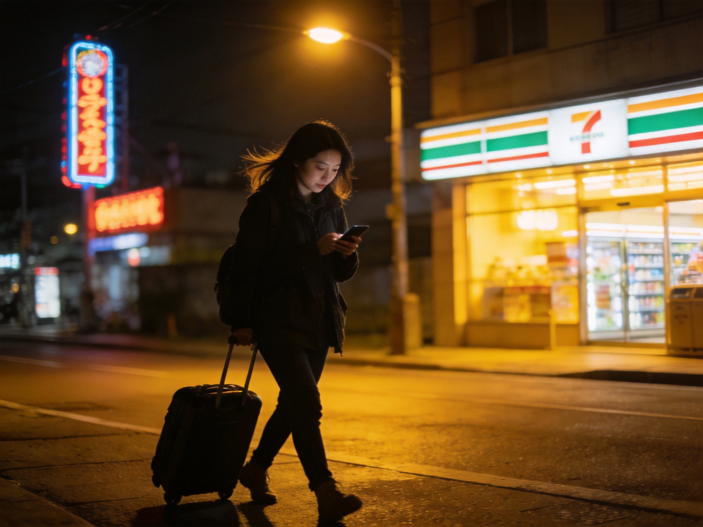 都市夜归人海报